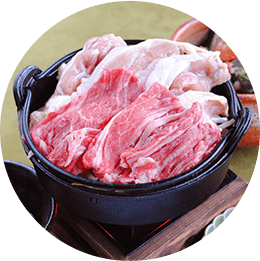 京都産京丹波牛と京丹波鶏のすき焼き